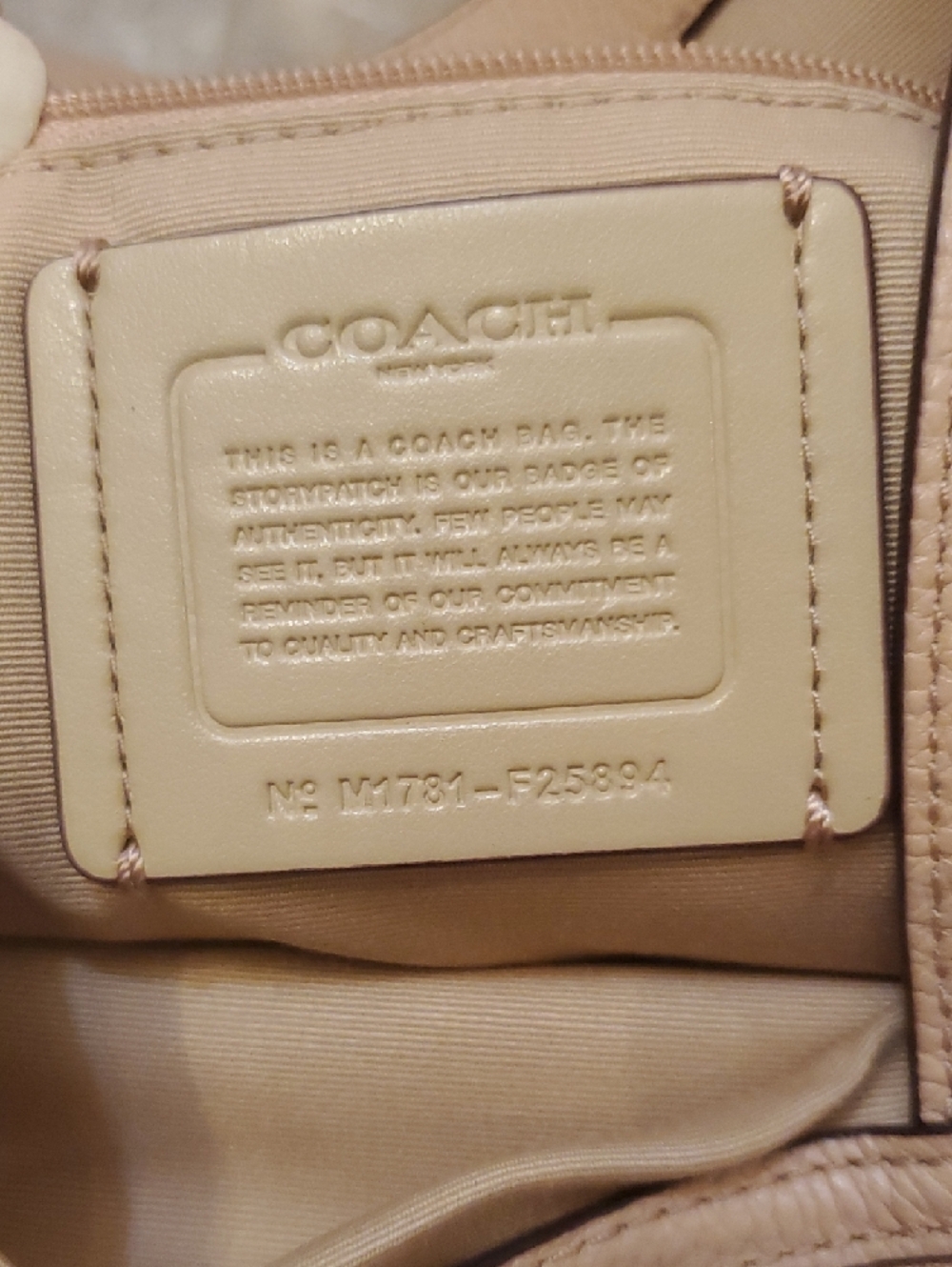 Coach Pebbled Leather Shoulder Bag Purse in Blush/Nude - Picture 8 of 16
